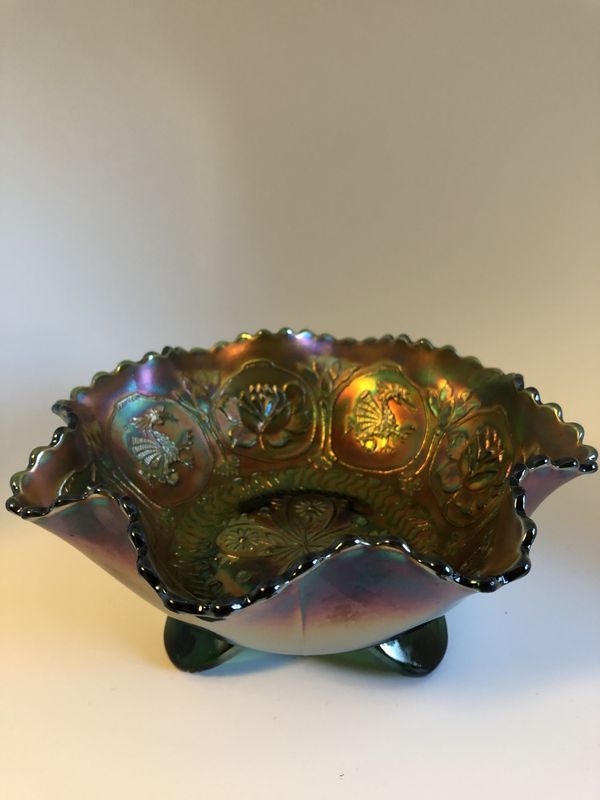 Carnival glass Fenton Dragon & Lotus 