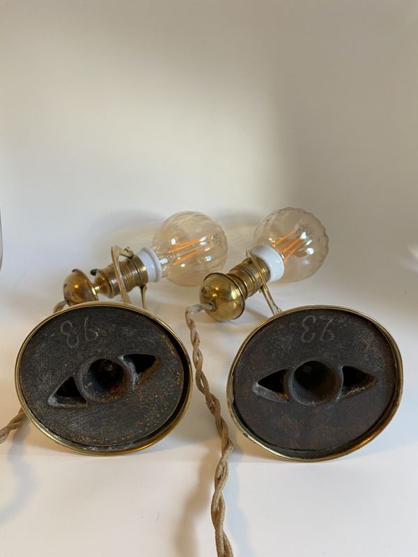 Antikk messinglampe 