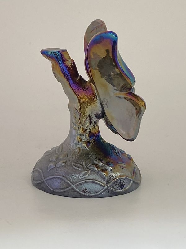 Sommerfugl figur i Carnival glass