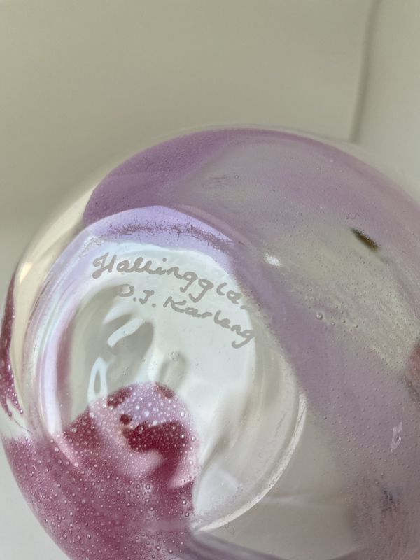 Liten bolle Hallingglass Odd Ingar Karlengen 