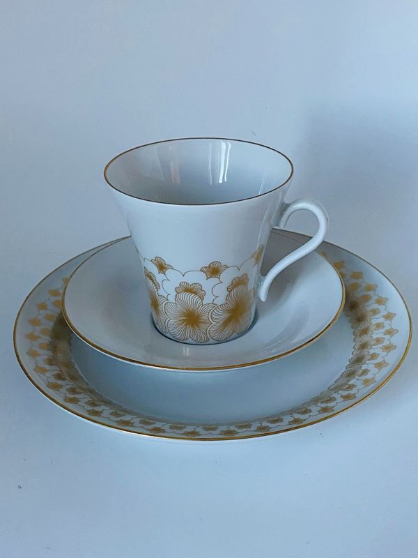 Lekkert kaffesett Baroni Gullblomst PP  